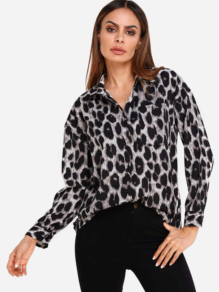 Womens Leopard Blouses
