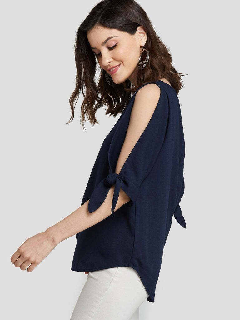 Ladies Navy Blouses