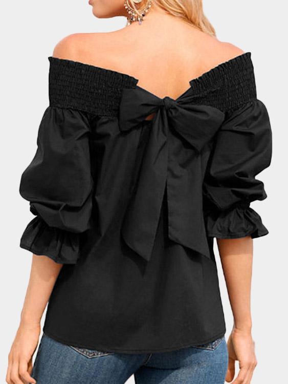 Womens Black Blouses