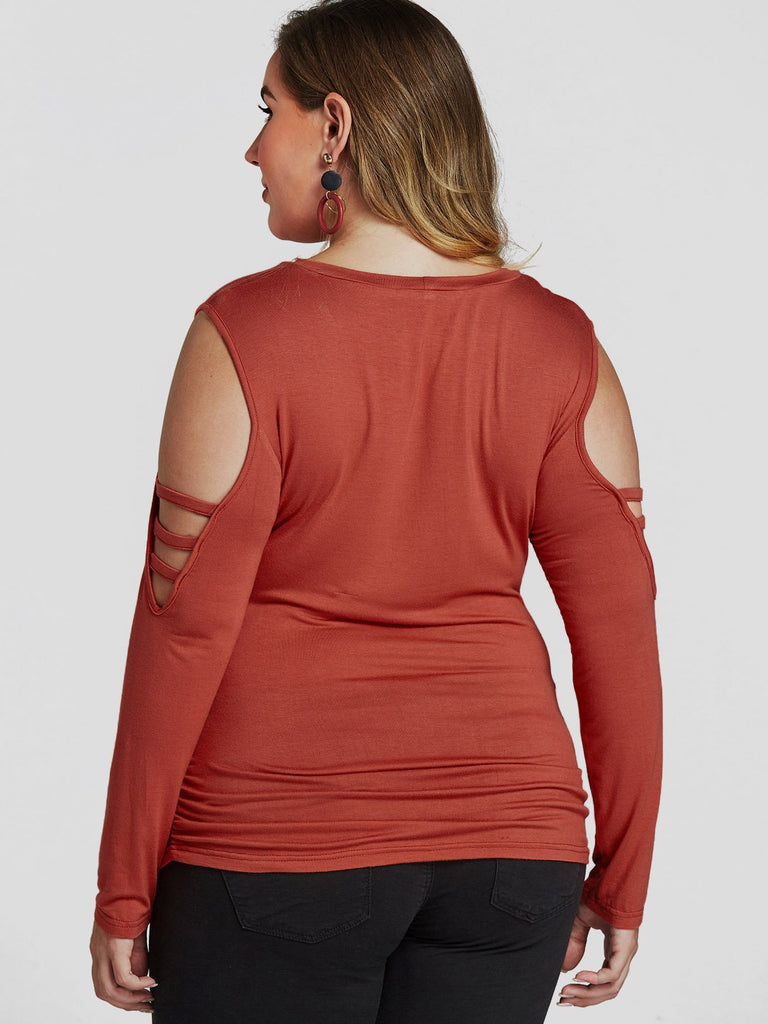 Womens Coral Plus Size Tops