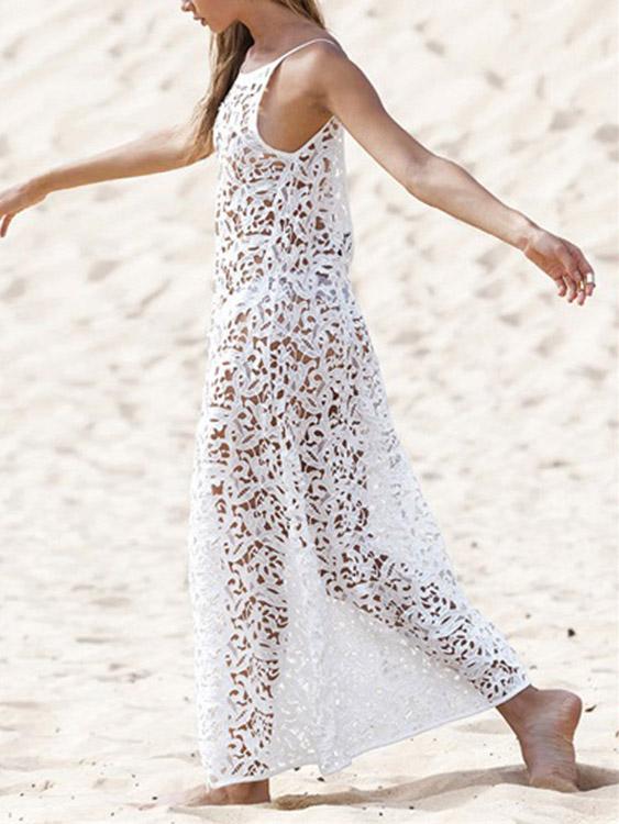 Ladies White Maxi Dresses