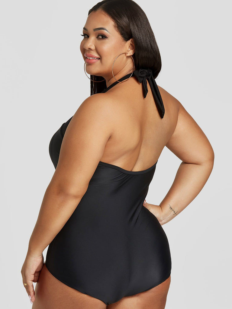 Ladies Sleeveless Plus Size Swimwear