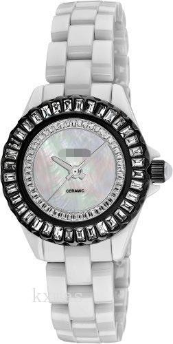 Affordable Elegant Ceramic 15 mm Replacement Watch Band AK518BKW_K0017766