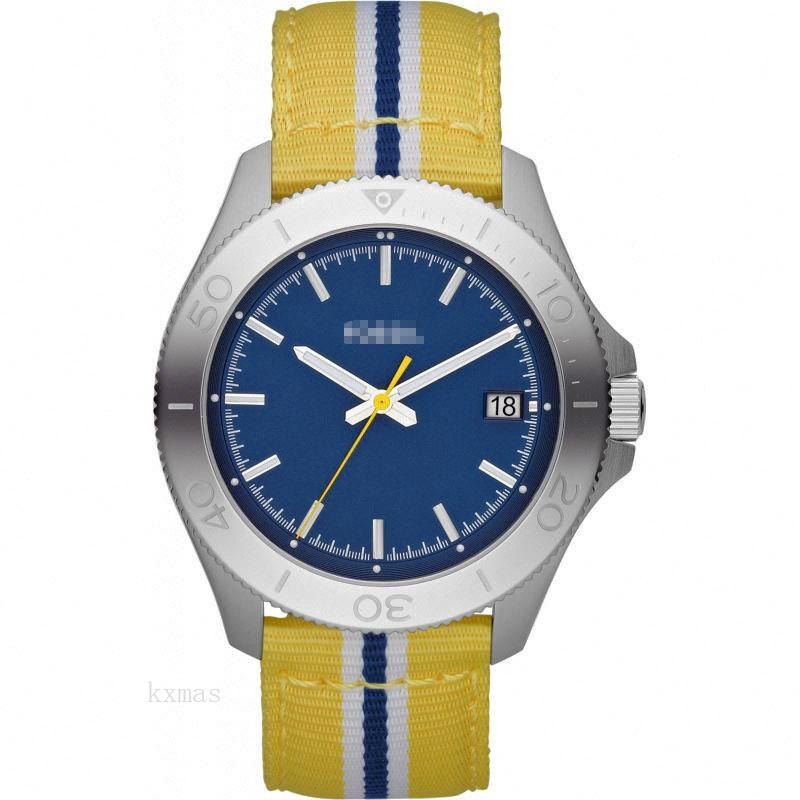 Affordable Good Looking Yellow, white and blue fabric Watch Band Replacement AM4477_K0004790