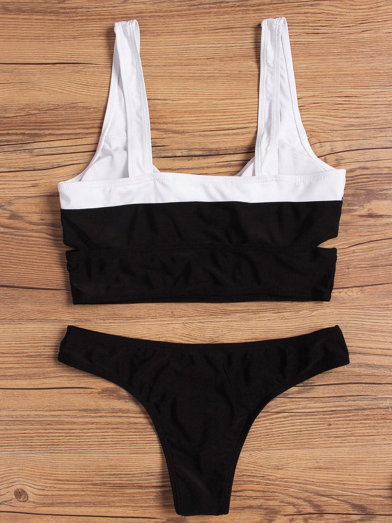 Womens Black & White Bikinis