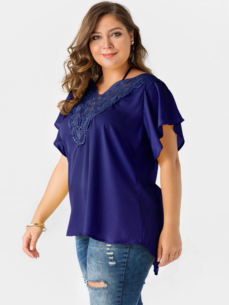 Ladies V-Neck Plus Size Tops