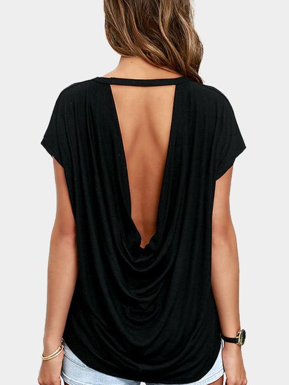 Womens Black T-Shirts
