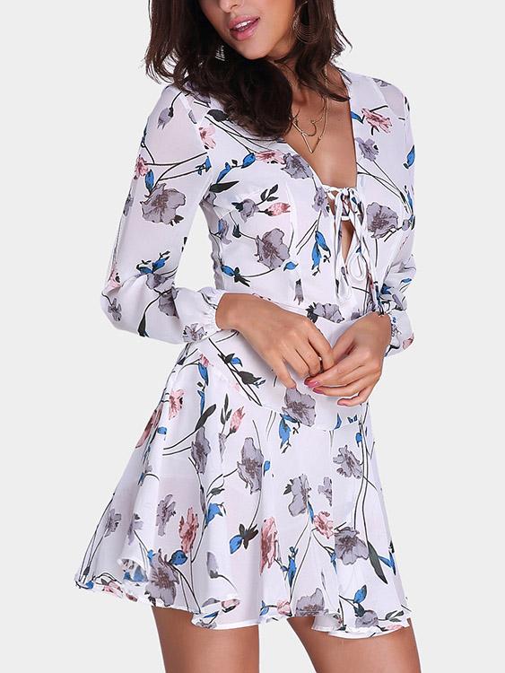 Womens Long Sleeve Mini Dress