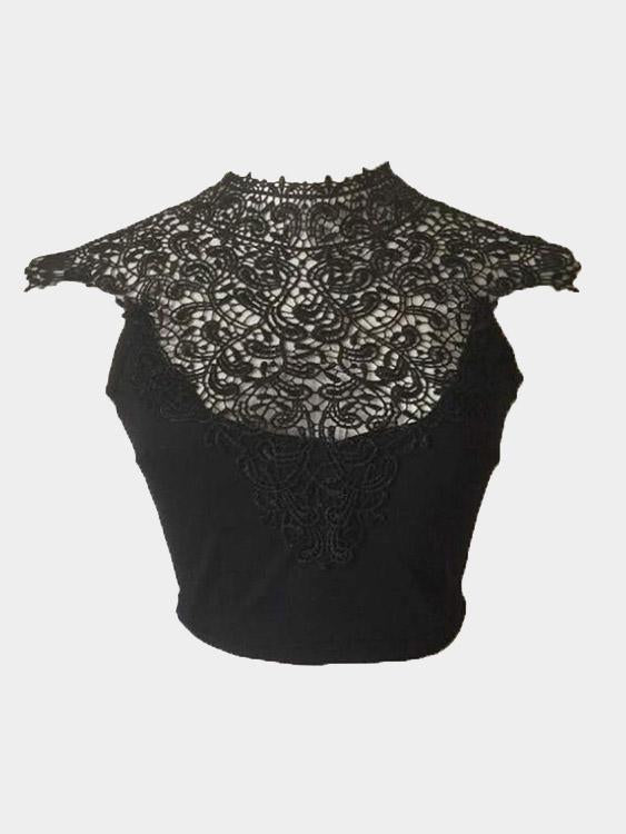 Ladies Black Crop Top