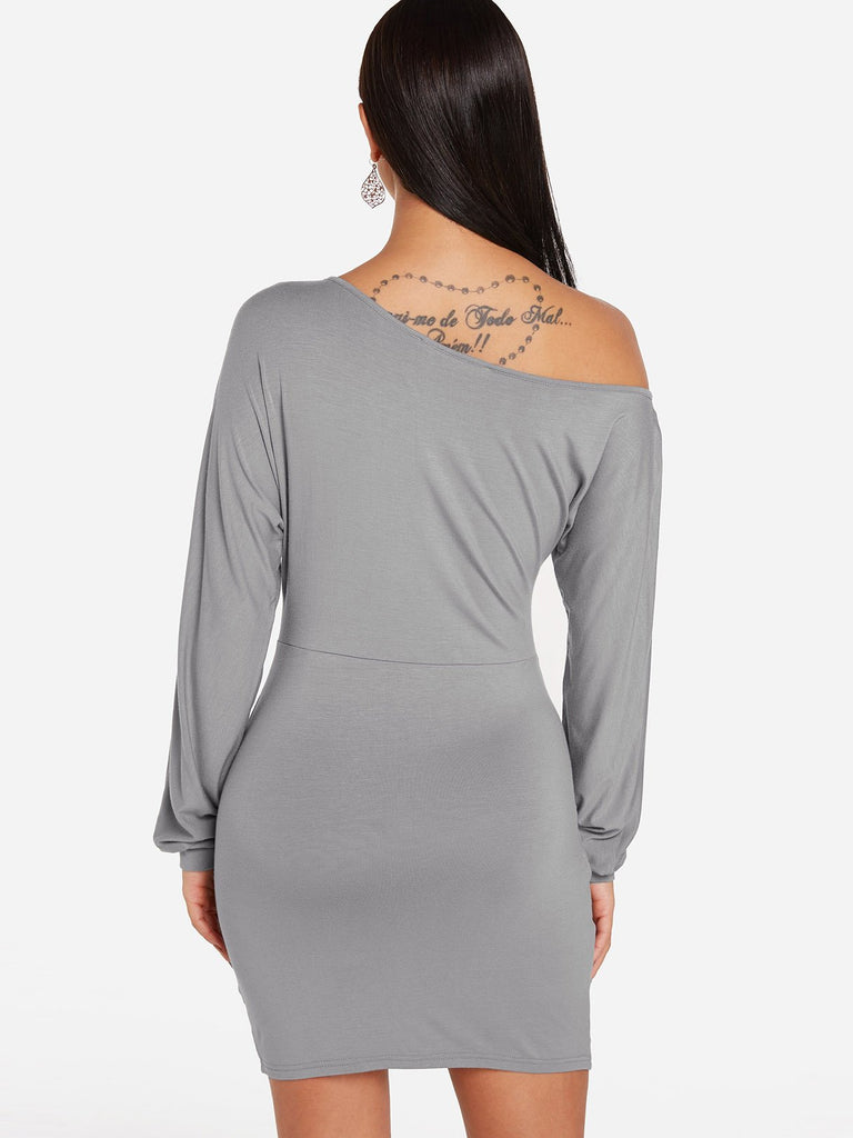 Womens Grey Mini Dresses