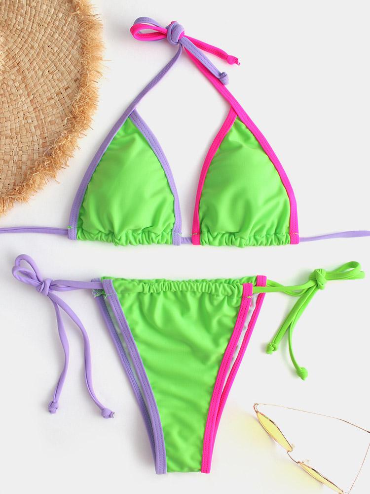 Womens Sleeveless Bikinis Set