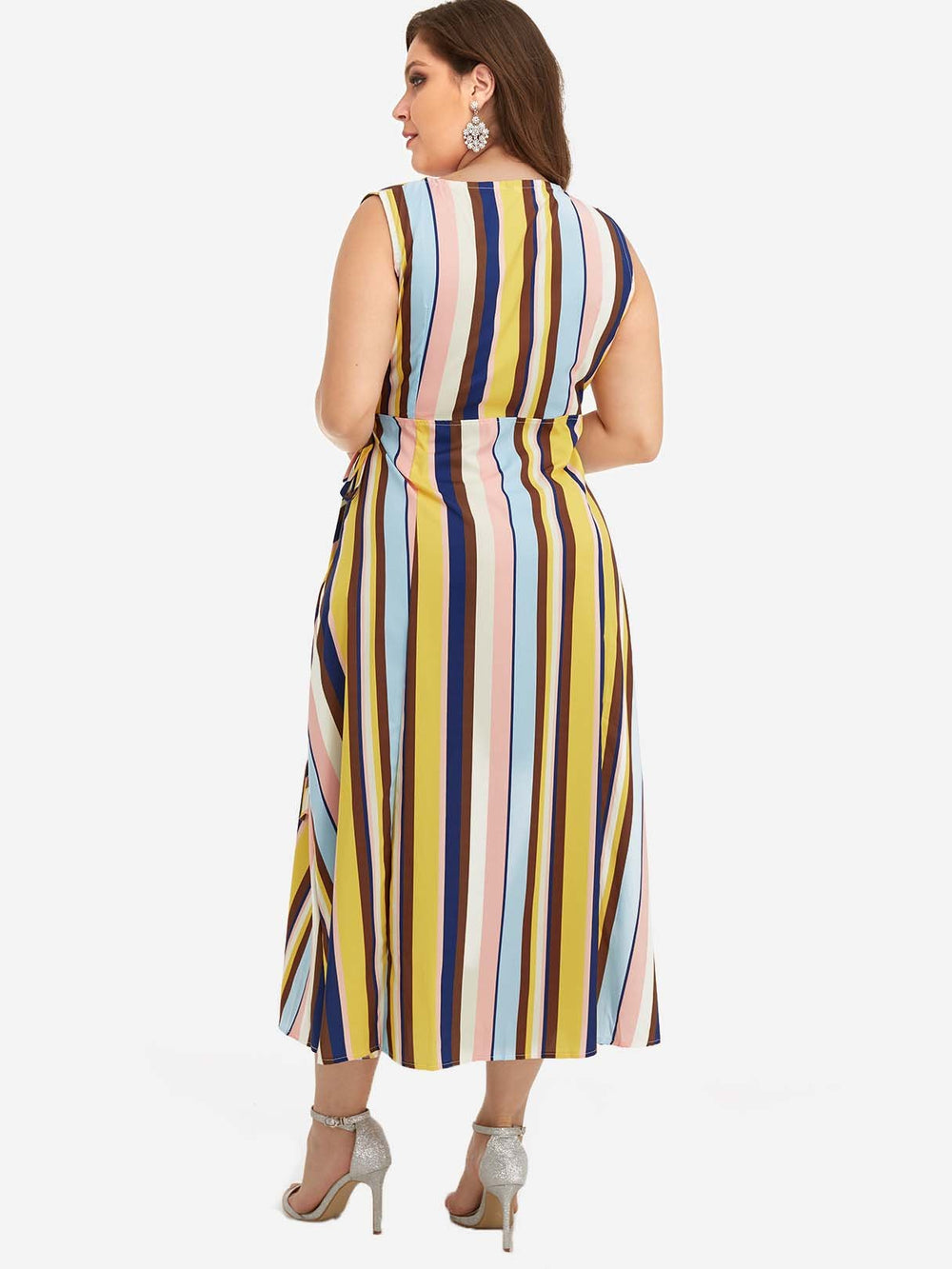 Womens Striped Plus Size Dresses