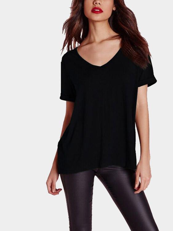 Womens Black T-Shirts