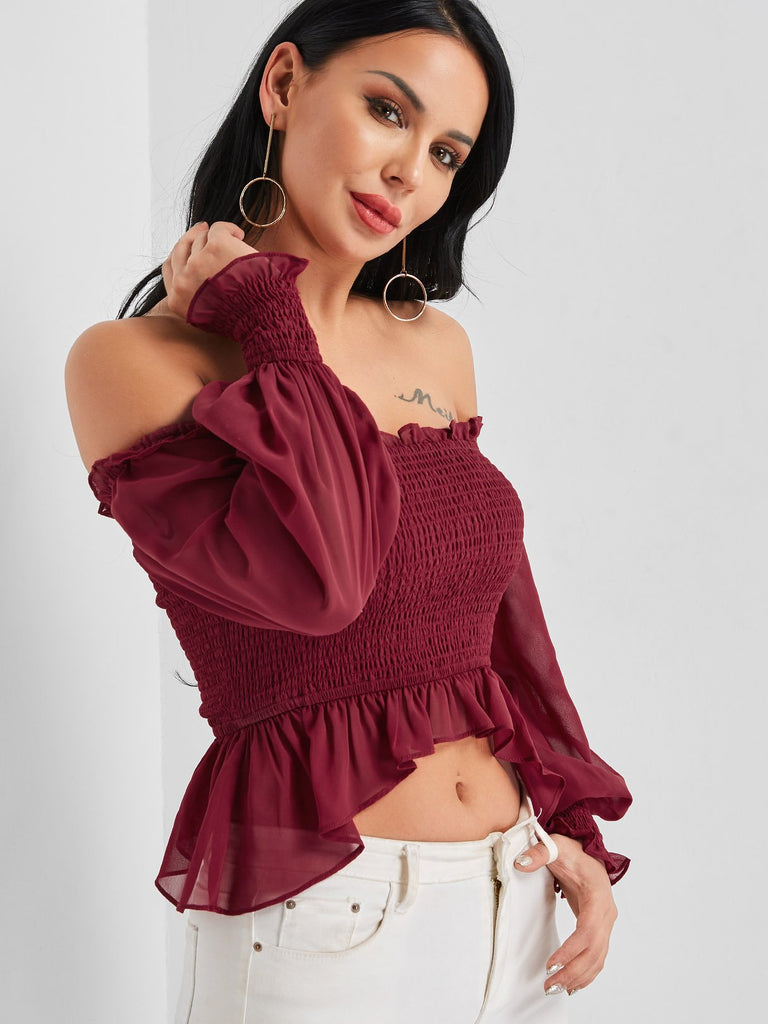 Ladies Burgundy Blouses