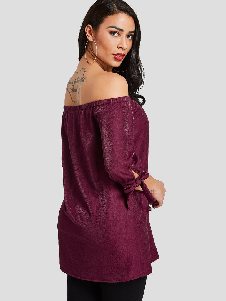 Womens Burgundy Blouses