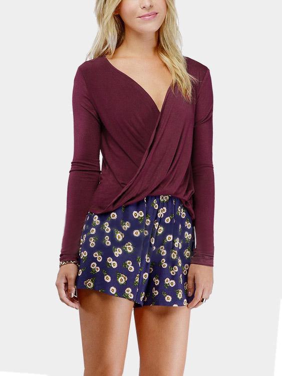 Womens Burgundy T-Shirts