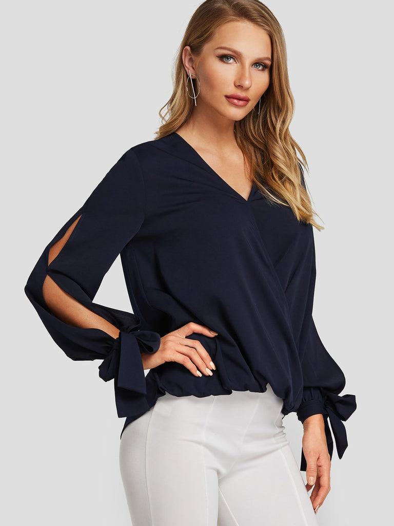 Ladies Navy Blouses