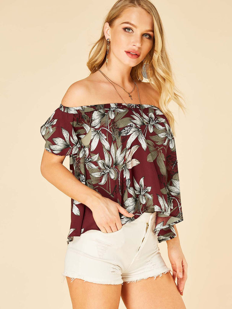 Ladies Short Sleeve Blouses