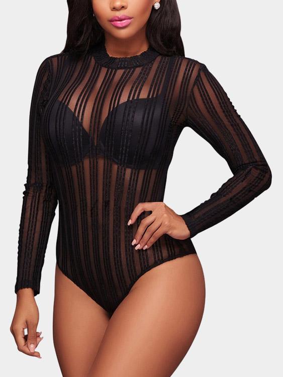 Ladies Black Bodysuits