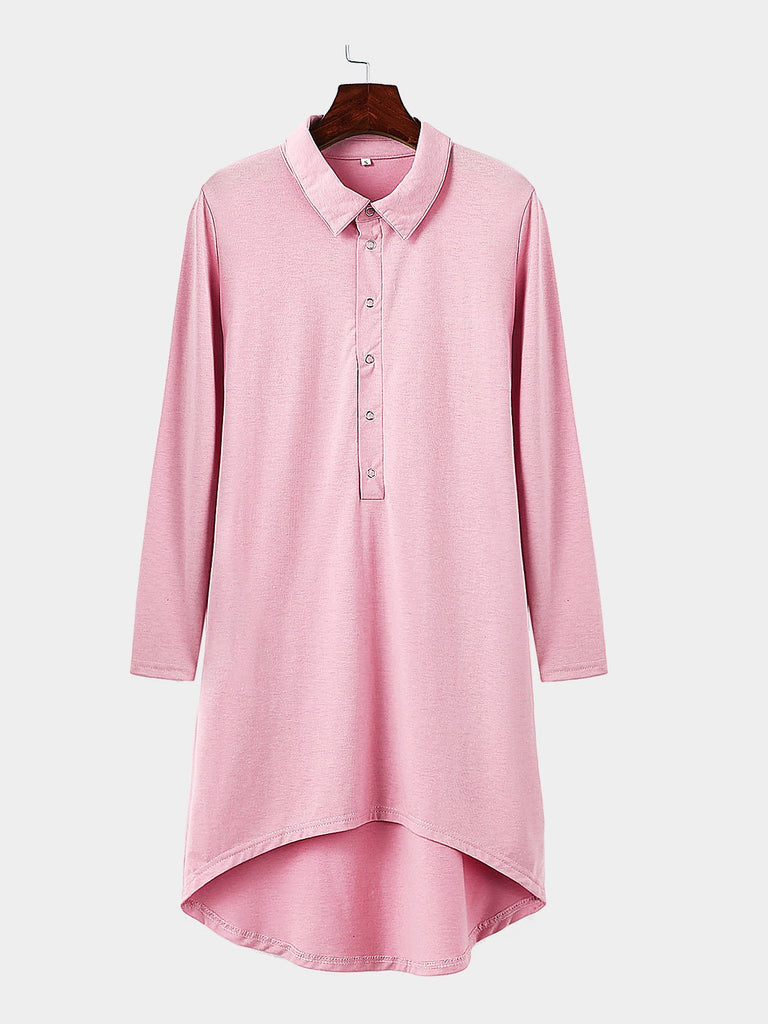 Womens Pink Shirt Dresses