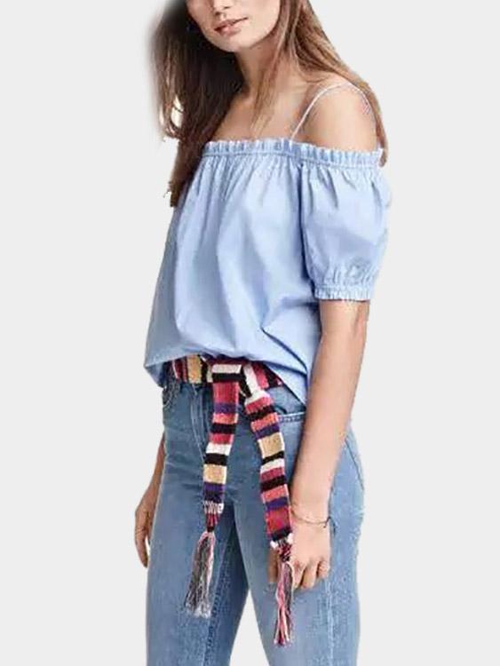 Cold Shoulder Thin Strap Top