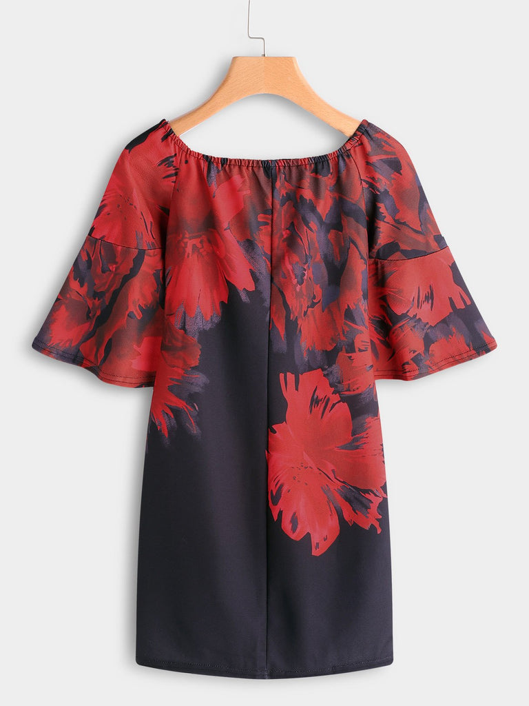 Womens Red Off The Shoulder Dresses