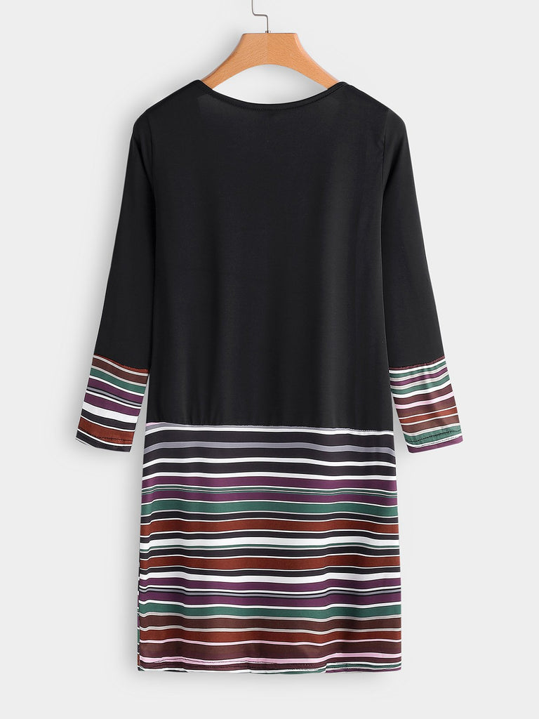 Womens Black V-Neck Dresses