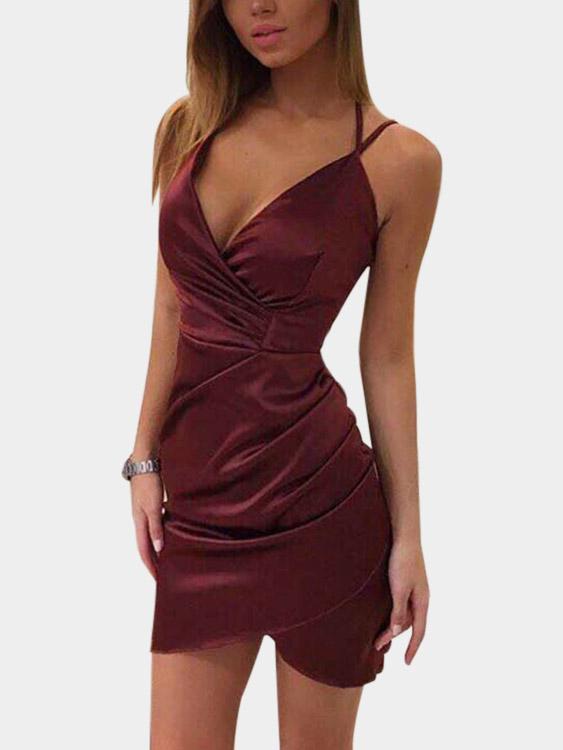 Womens Burgundy Mini Dresses