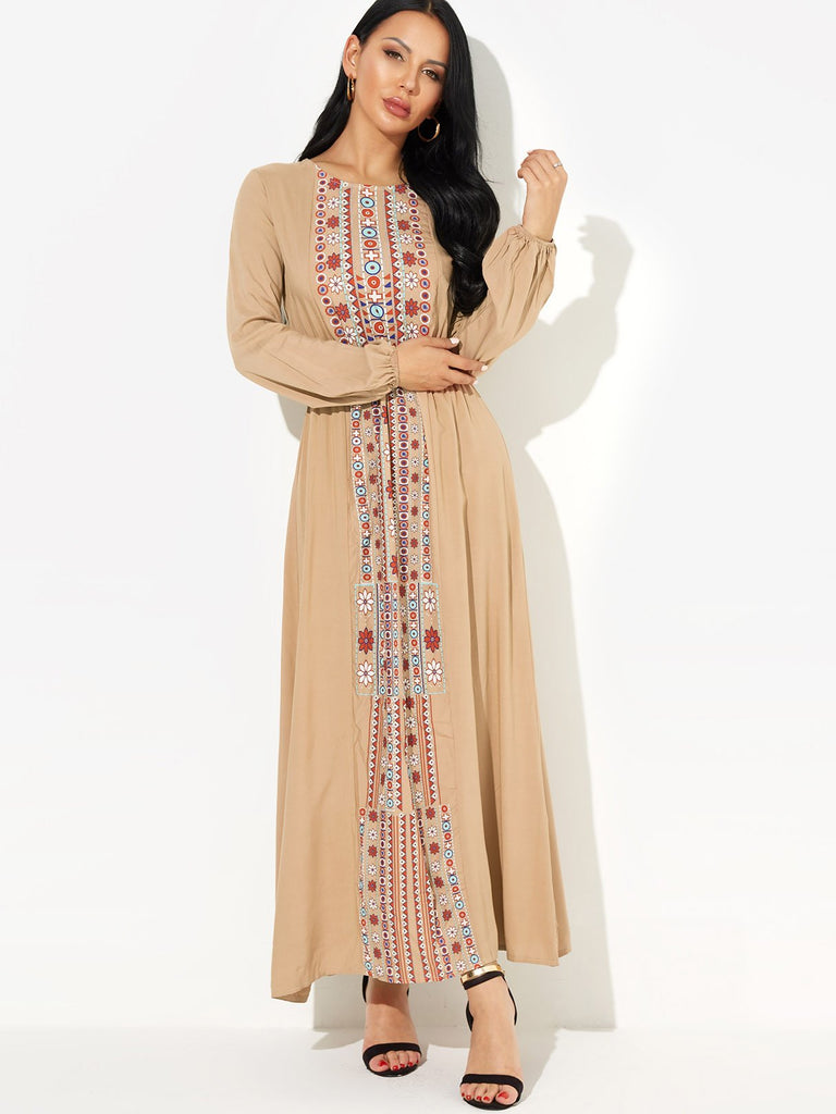 Ladies Khaki Maxi Dresses