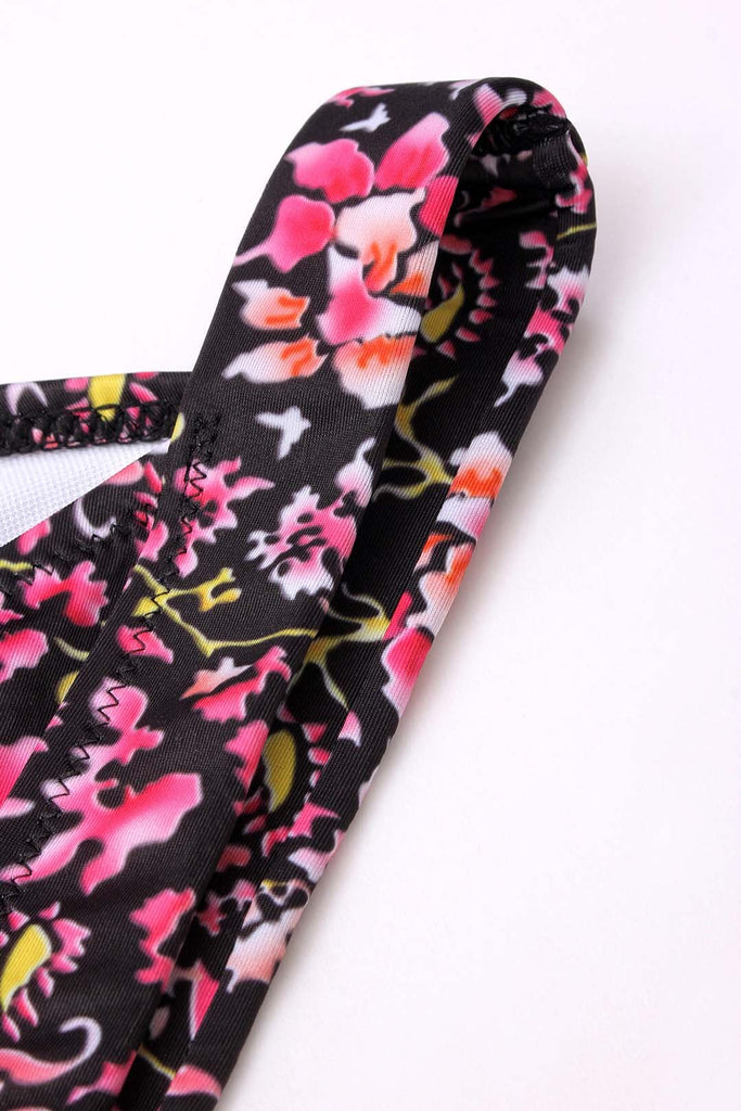 Womens Floral Print Two Piece Bikinis