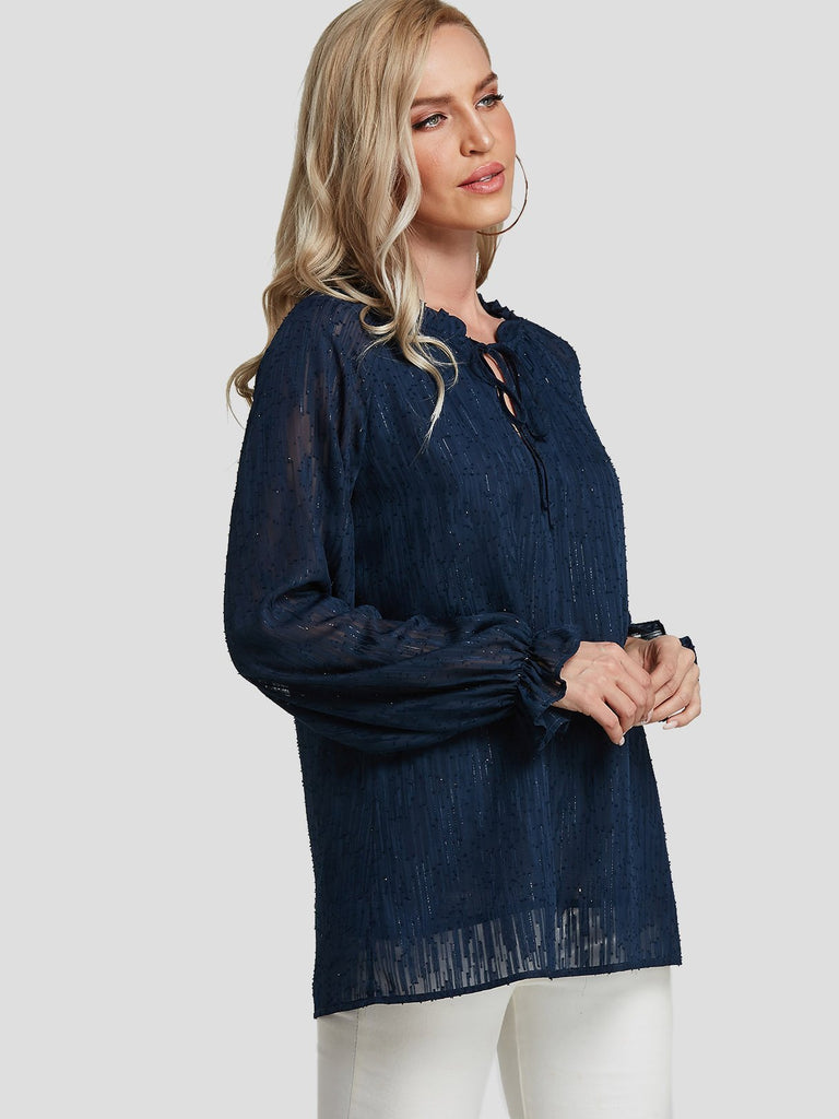 Ladies Navy Blouses