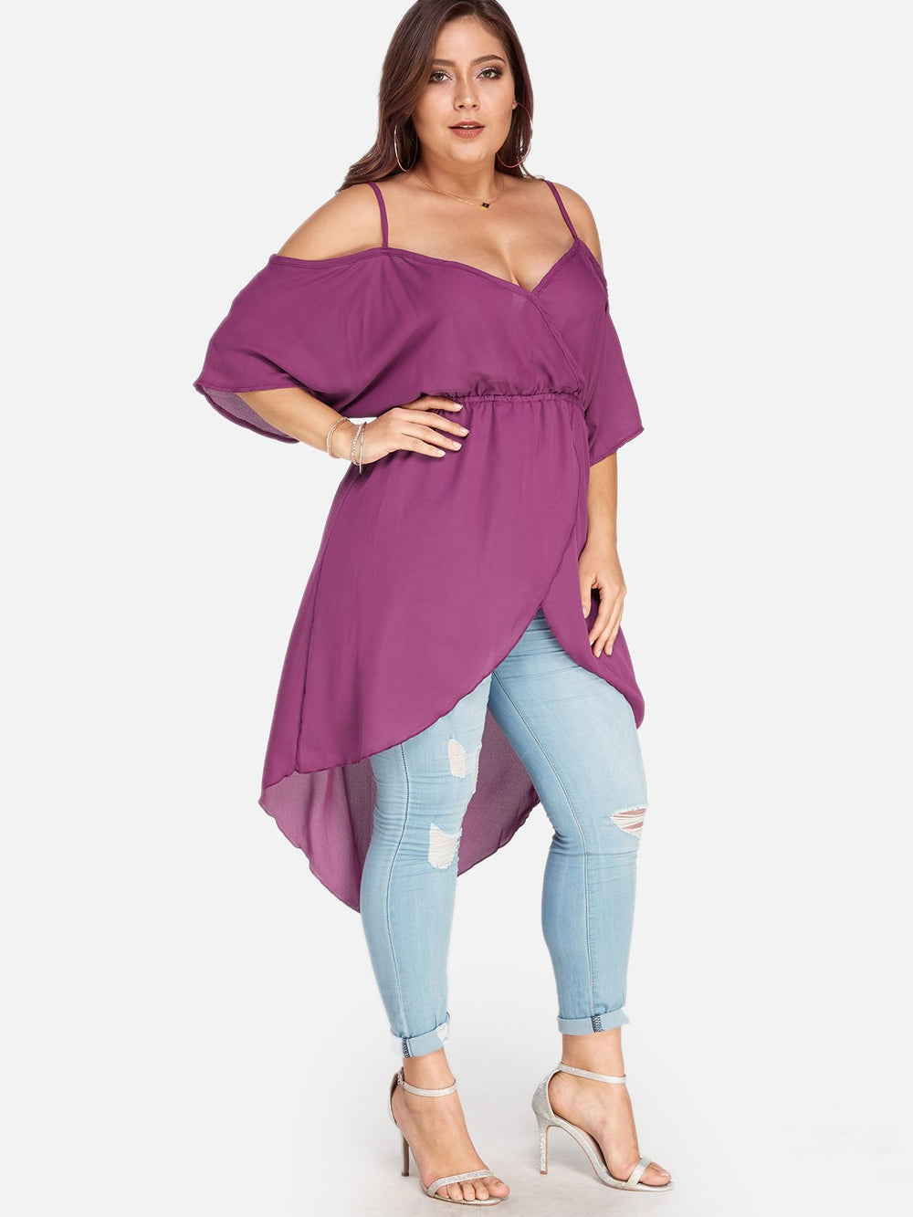 Ladies Purple Plus Size Tops