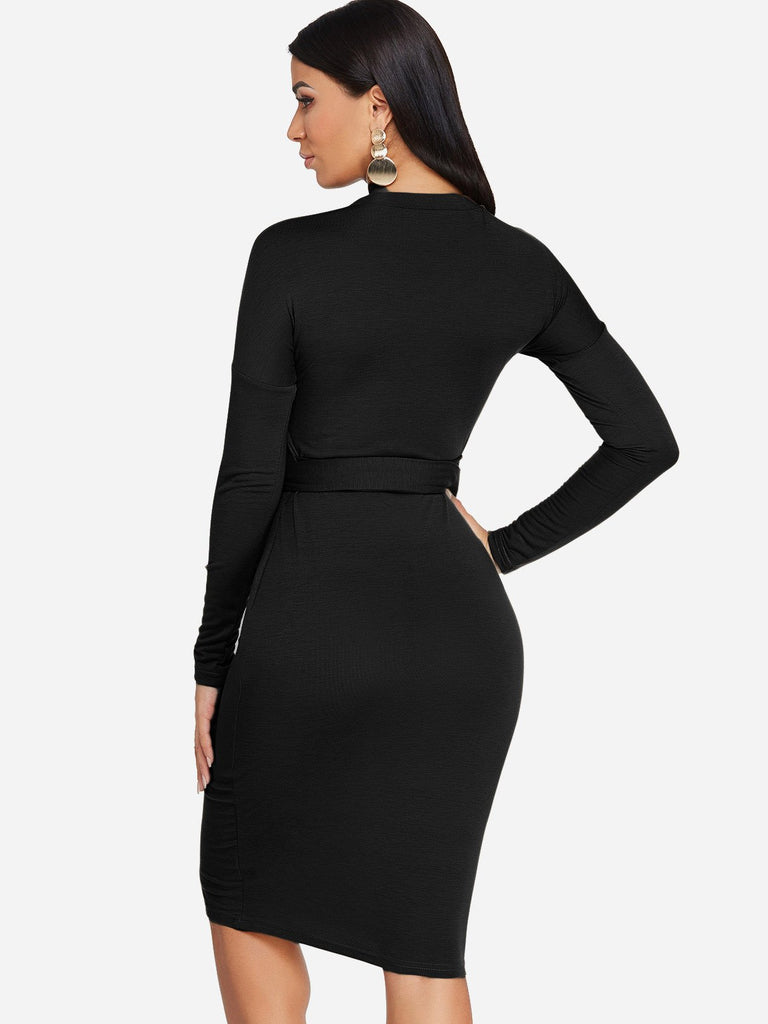 Womens Black Midi Dresses