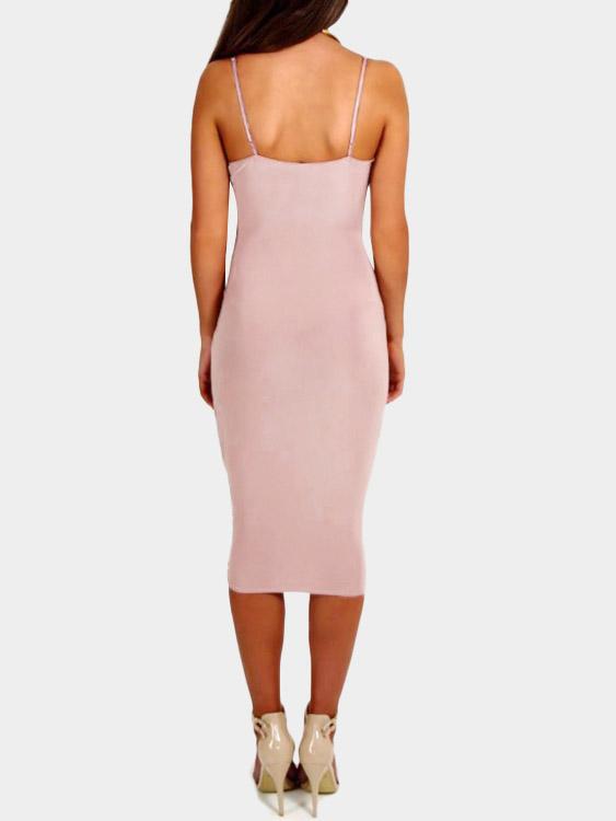 Womens Pink Midi Dresses