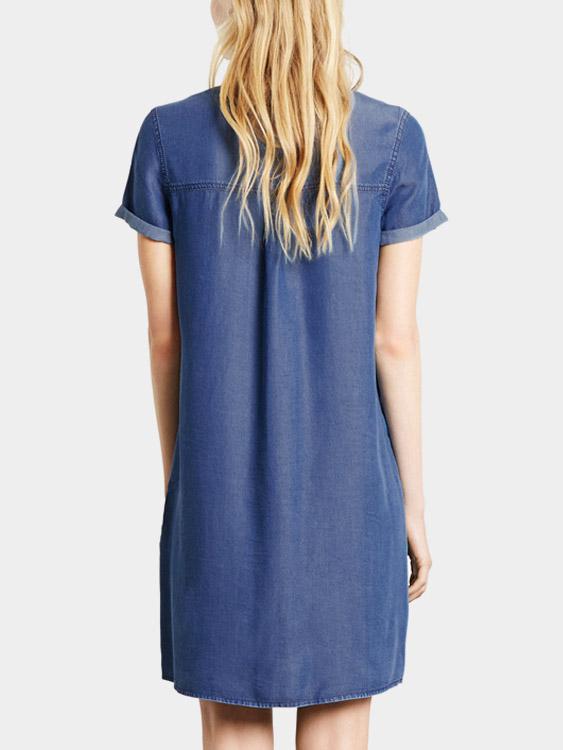 Womens Blue Shirt Dresses