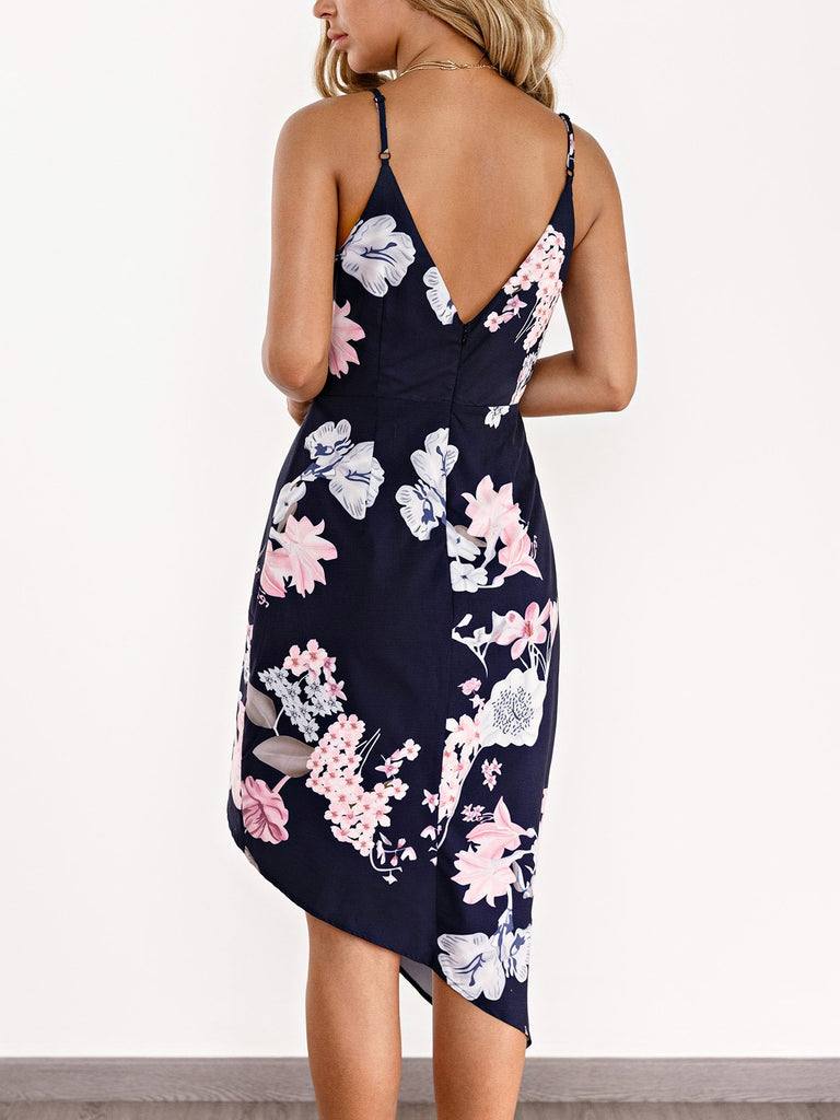 Womens Navy Floral Dresses