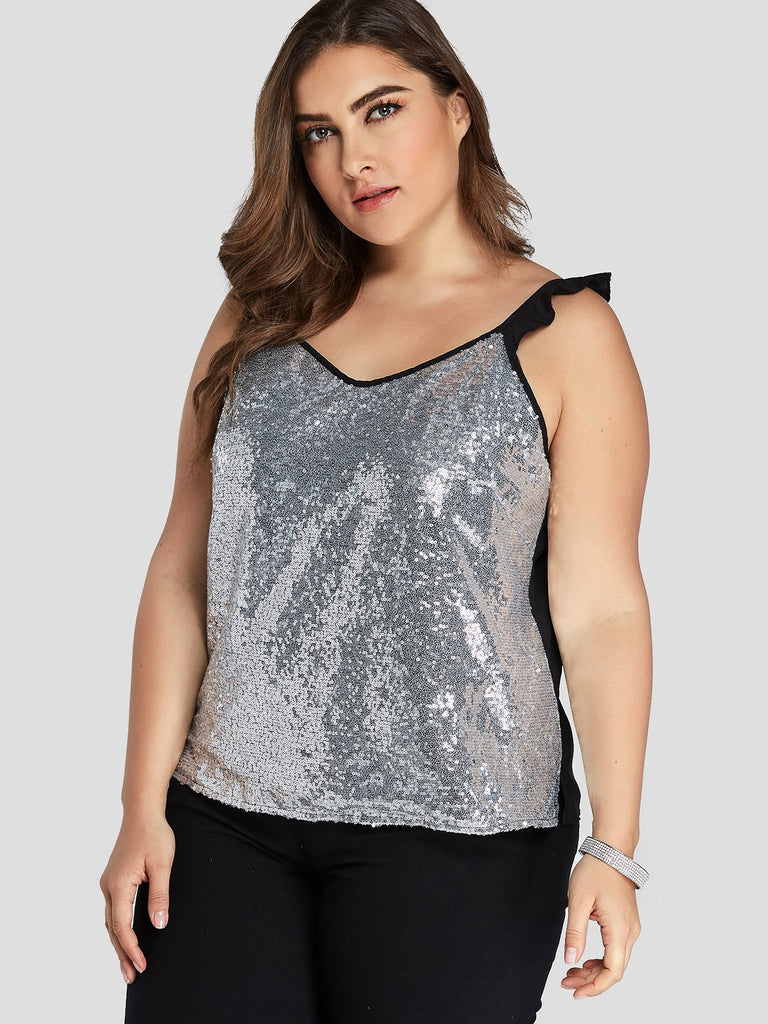 Ladies Silver Plus Size Tops