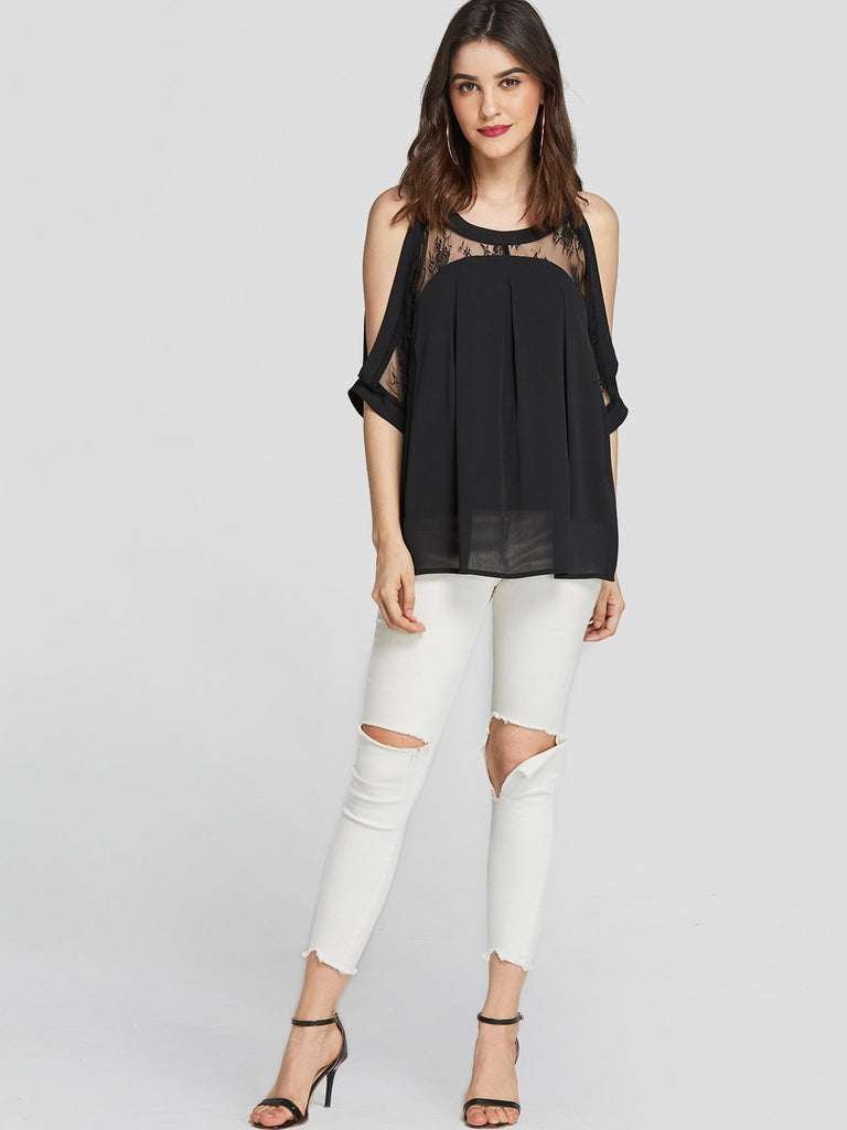 Womens Black Blouses