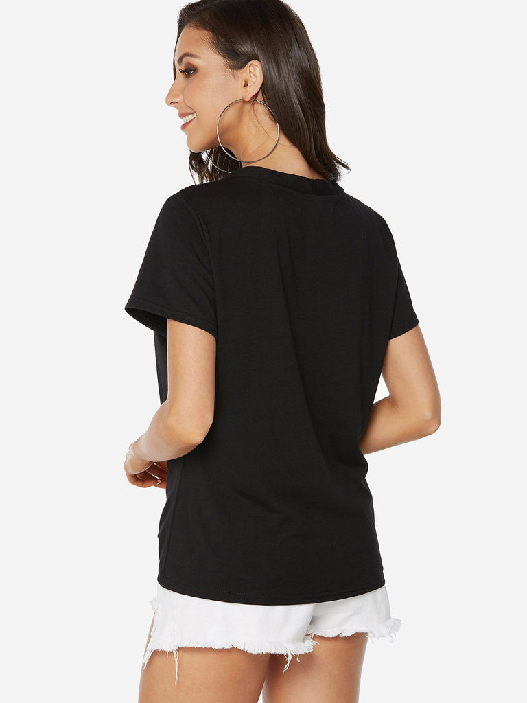 Womens Black T-Shirts