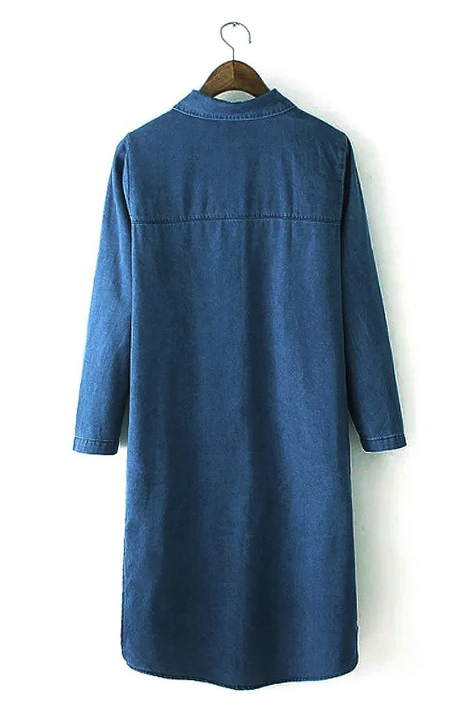 Womens Blue Shirt Dresses