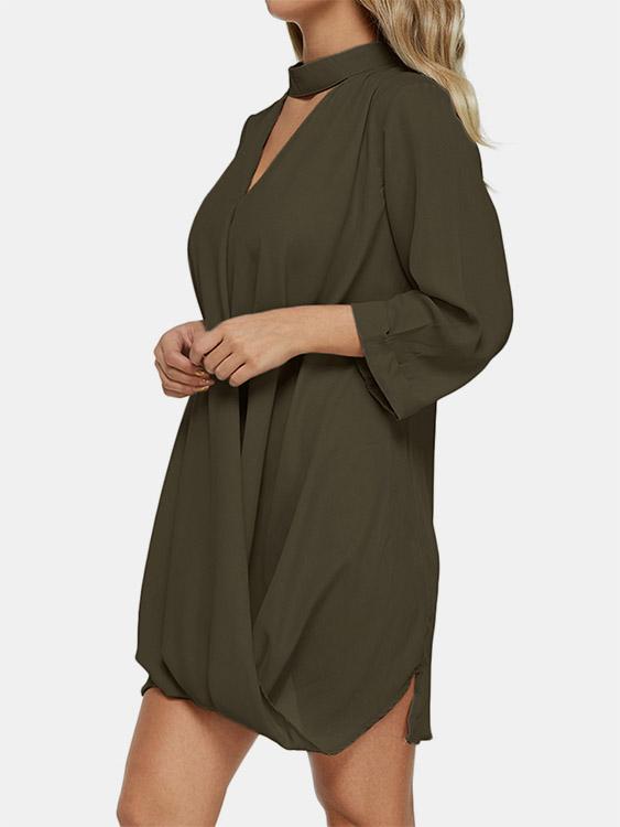 Womens 3/4 Sleeve Casual Dresses