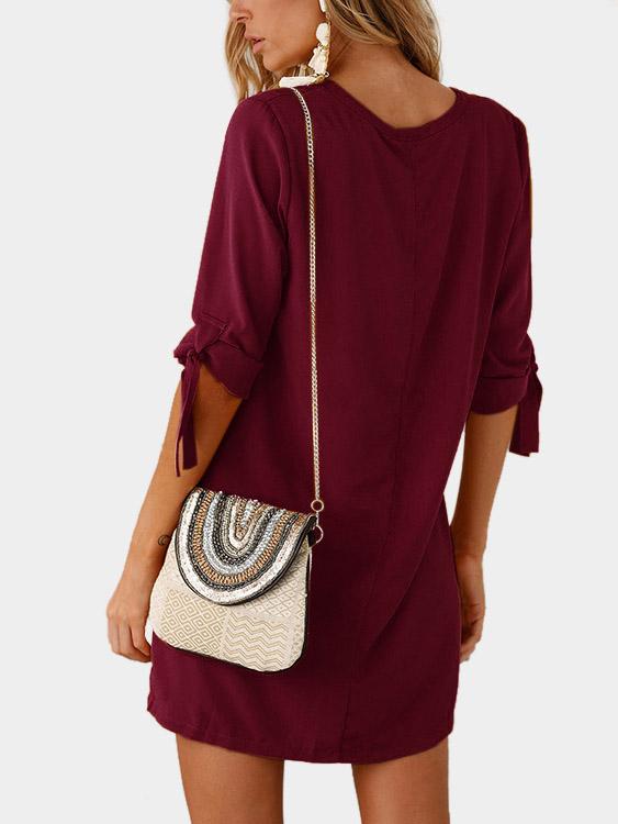 Womens Half Sleeve Mini Dresses