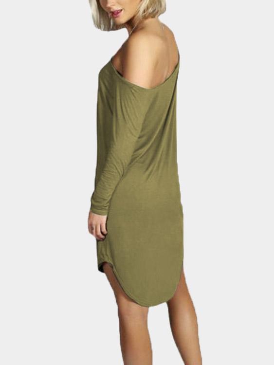 Womens Army Green Mini Dresses