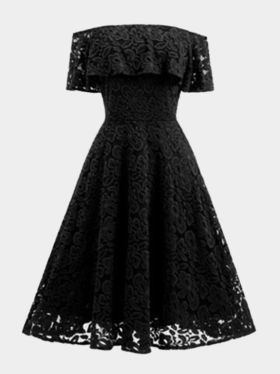 Womens Black Off The Shoulder Dresses