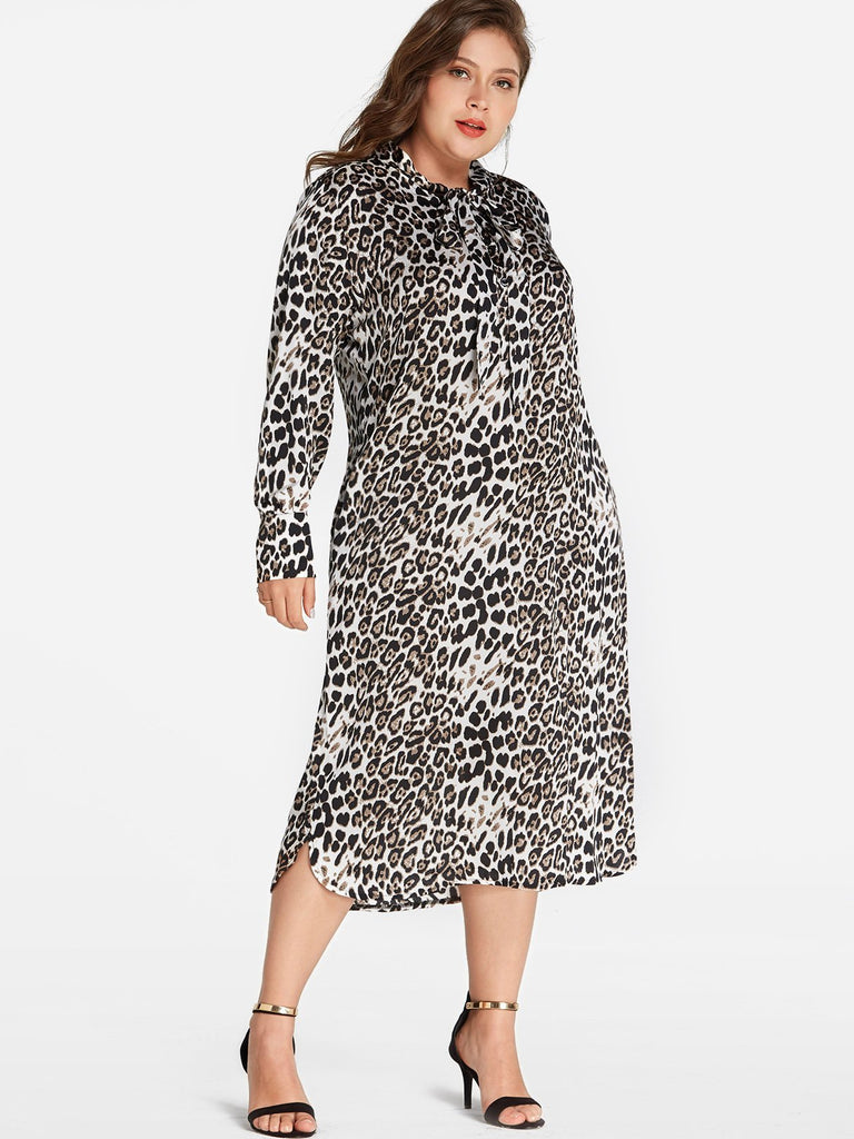 Ladies Long Sleeve Plus Size Dress