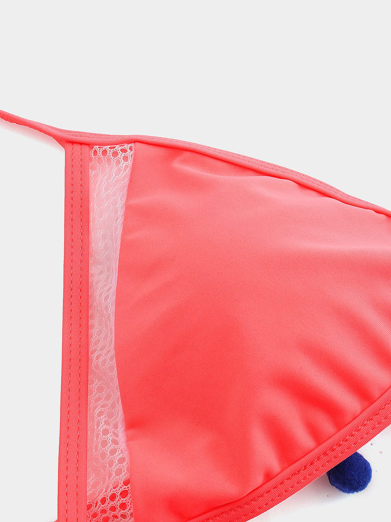 Grey Triangle Bikini Top