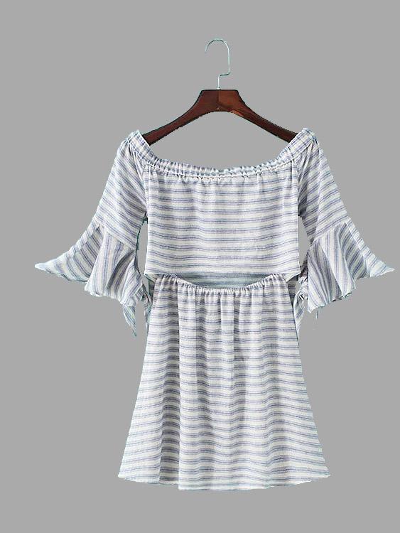 Womens Striped Mini Dresses