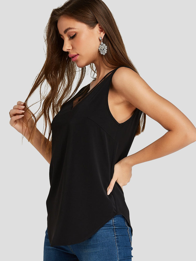 Ladies Black Camis