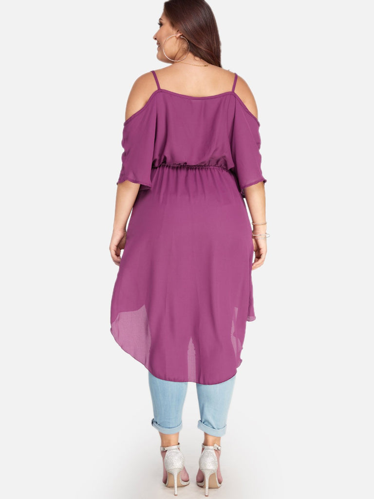 Womens Purple Plus Size Tops