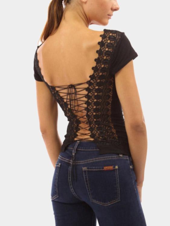 Womens Black T-Shirts